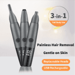 2025 3-in-1 Electric Hair Trimmer for Nose, Body & Bikini Line - Waterproof & Cordless