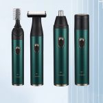 Dark green 4-in-1 nose ear eyebrow trimmer kit