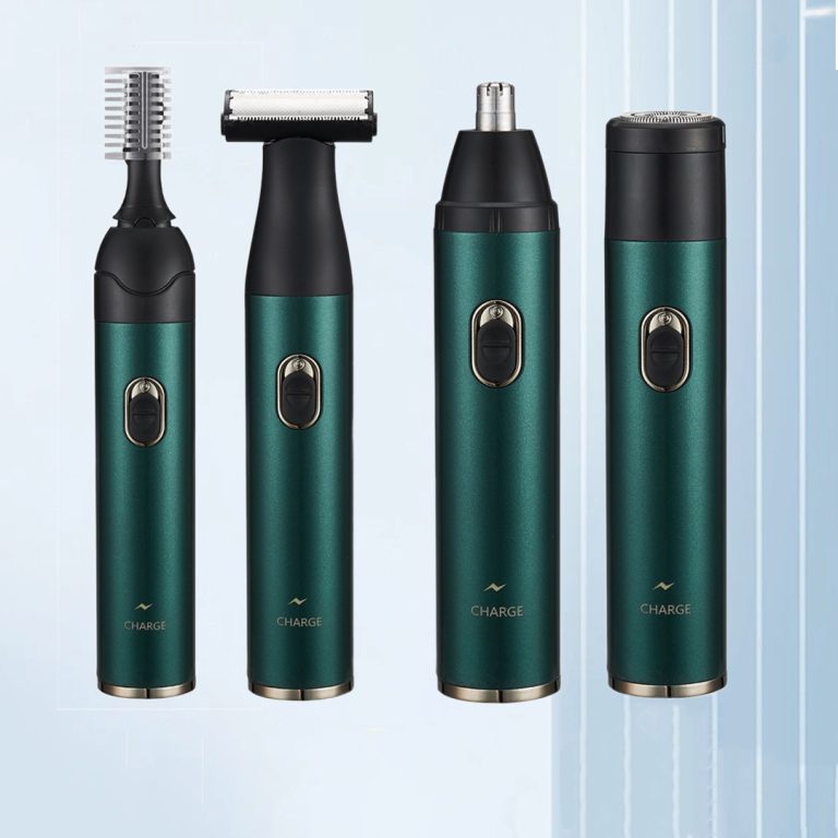 Dark green 4-in-1 nose ear eyebrow trimmer kit