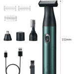 4-in-1 Electric Nose Hair Trimmer Kit - Rechargeable Multifunctional Groomer for Men