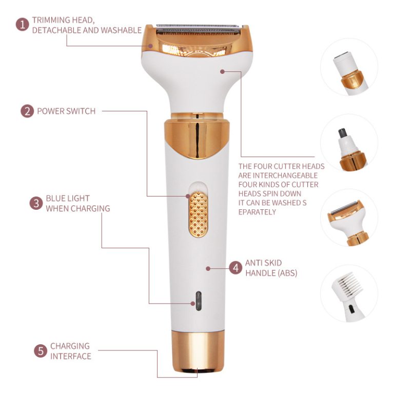 Double-Headed Ear & Nose Hair Trimmer | 2-in-1 Rechargeable Grooming System
