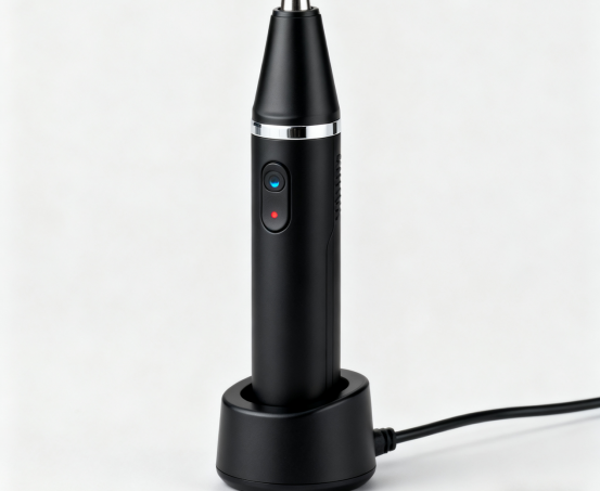 Sleek Nose Hair Trimmer on Charging Base - Brand Loyalty Driven by User Experiences