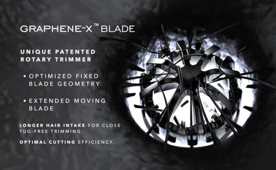 showcasing the high-performance design of graphene nose hair trimmer blades.
