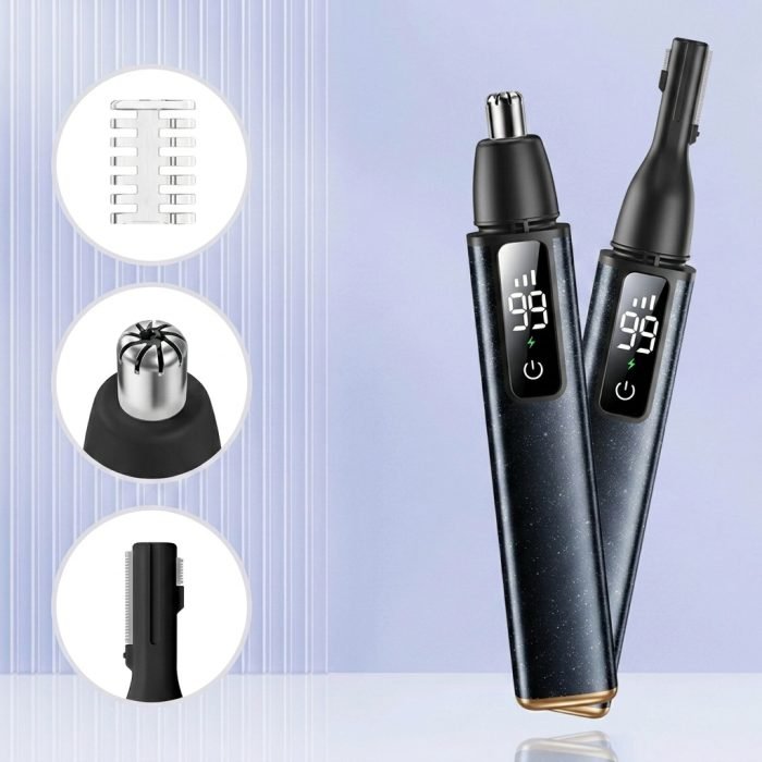 2-in-1 LCD Touch Nose & Ear Hair Trimmer – Digital Display, USB-C - Noziq