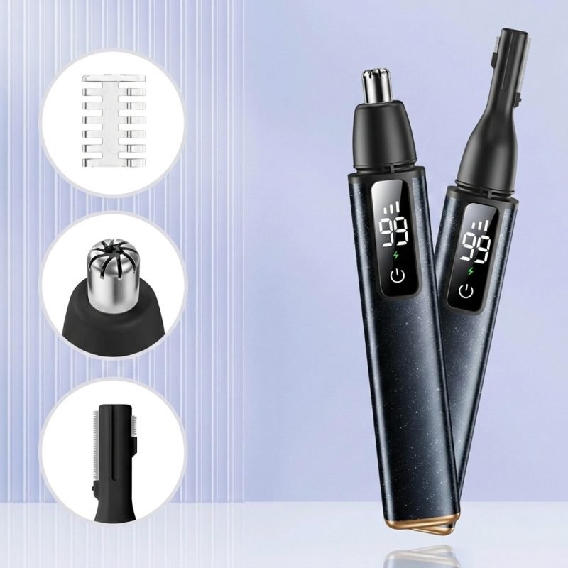 2-in-1 LCD Touch Nose & Ear Hair Trimmer – English Packaging4