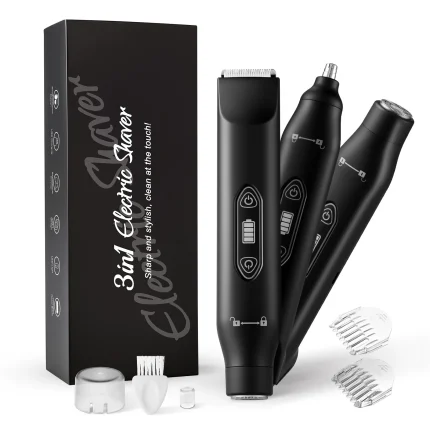 3-in-1 Full-Body Waterproof Trimmer – Nose, Ear & Body Hair