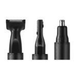 3-in-1 Nose, Ear & Eyebrow Trimmer – 90-Min Runtime, Interchangeable Heads2