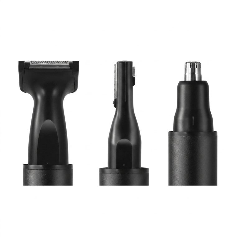 3-in-1 Nose, Ear & Eyebrow Trimmer – 90-Min Runtime, Interchangeable Heads2