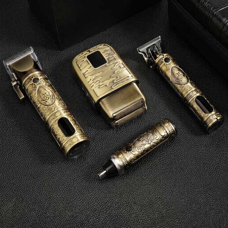 4-Device Men's Grooming Kit – Hair Clipper, Engraver, Shaver & Nose Trimmer, EVA Case3