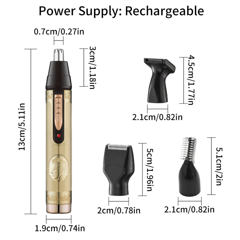4-in-1 Men's Grooming Kit – 30-Day Standby, 8500 RPM, Dry & Wet Use2