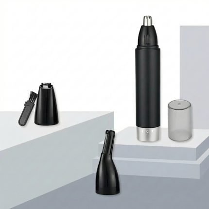 3-in-1 Nose, Ear & Eyebrow Trimmer — Battery-Powered, No Charging Needed