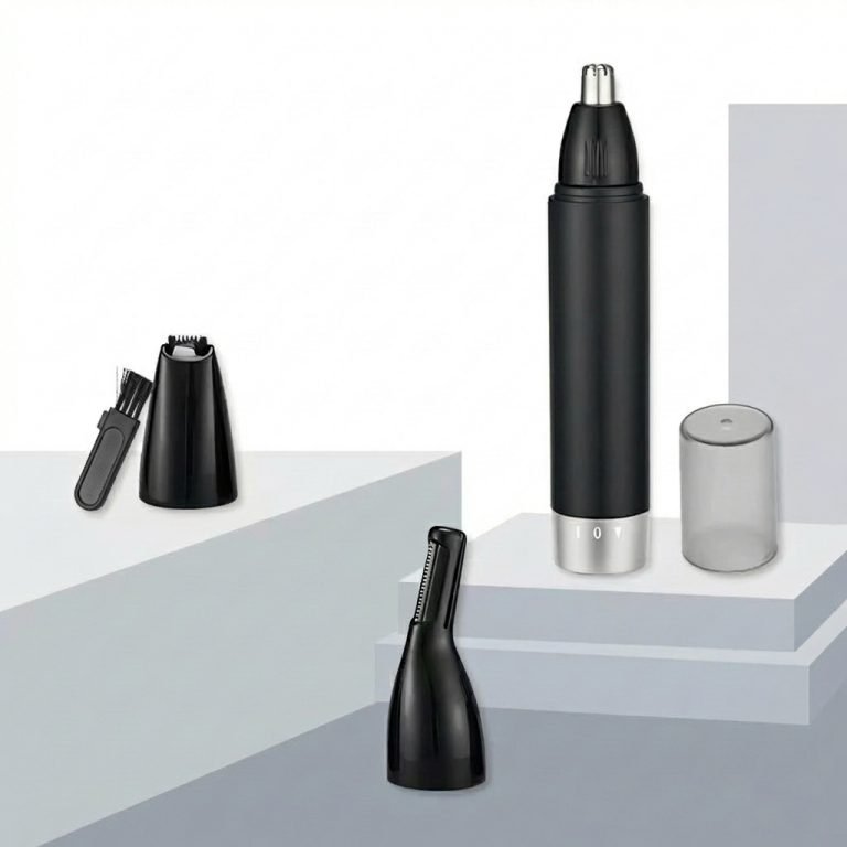 3-in-1 Nose, Ear & Eyebrow Trimmer — Battery-Powered, No Charging Needed