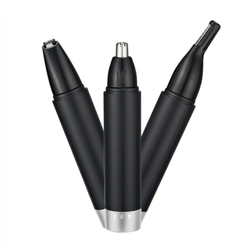 3-in-1 Nose, Ear & Eyebrow Trimmer — Battery-Powered, No Charging Needed