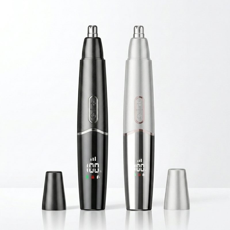IPX7 Waterproof Nose Hair Trimmer with Digital Display