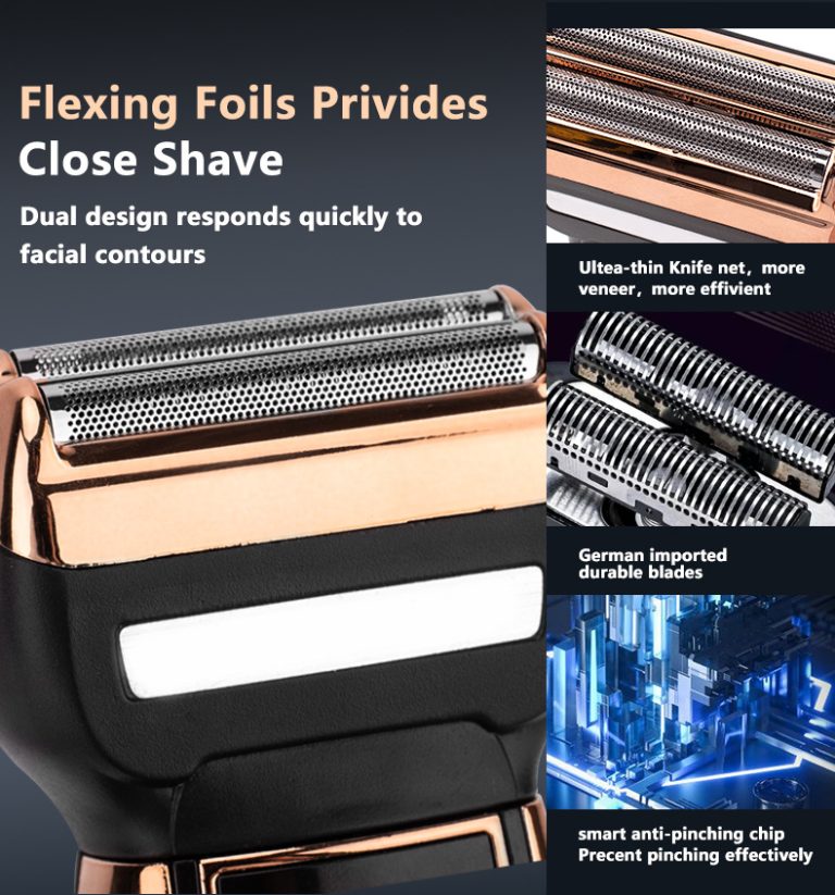Men's 3-in-1 Electric Shaver – Brushless Motor, Face, Scalp & Nose3