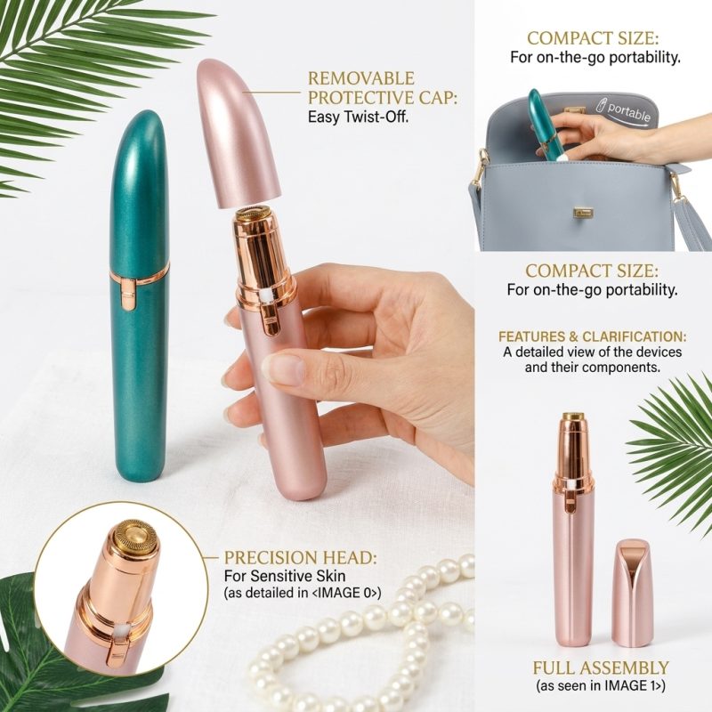 Women's Electric Eyebrow & Nose Hair Trimmer Pen1